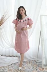Dress Hamil Menyusui Murah Modis Modern Casual Terbaru Kekinian Katun NOONI DRESS Grosir   DRO 993 17  large